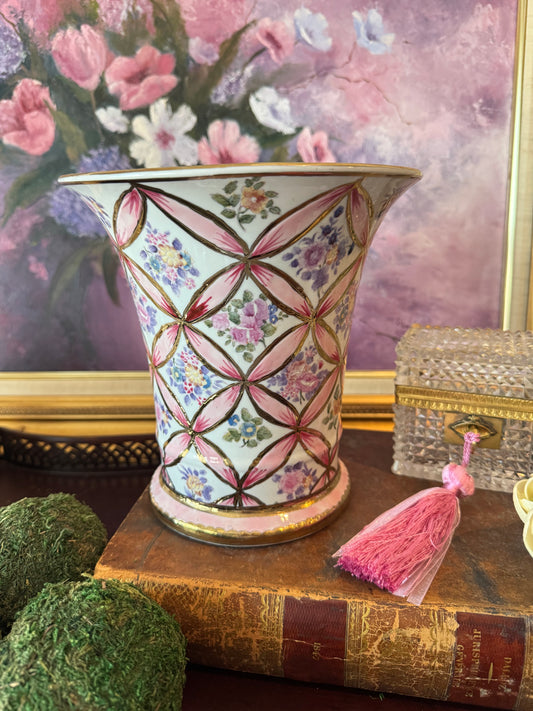 Pink Bow Floral Vase