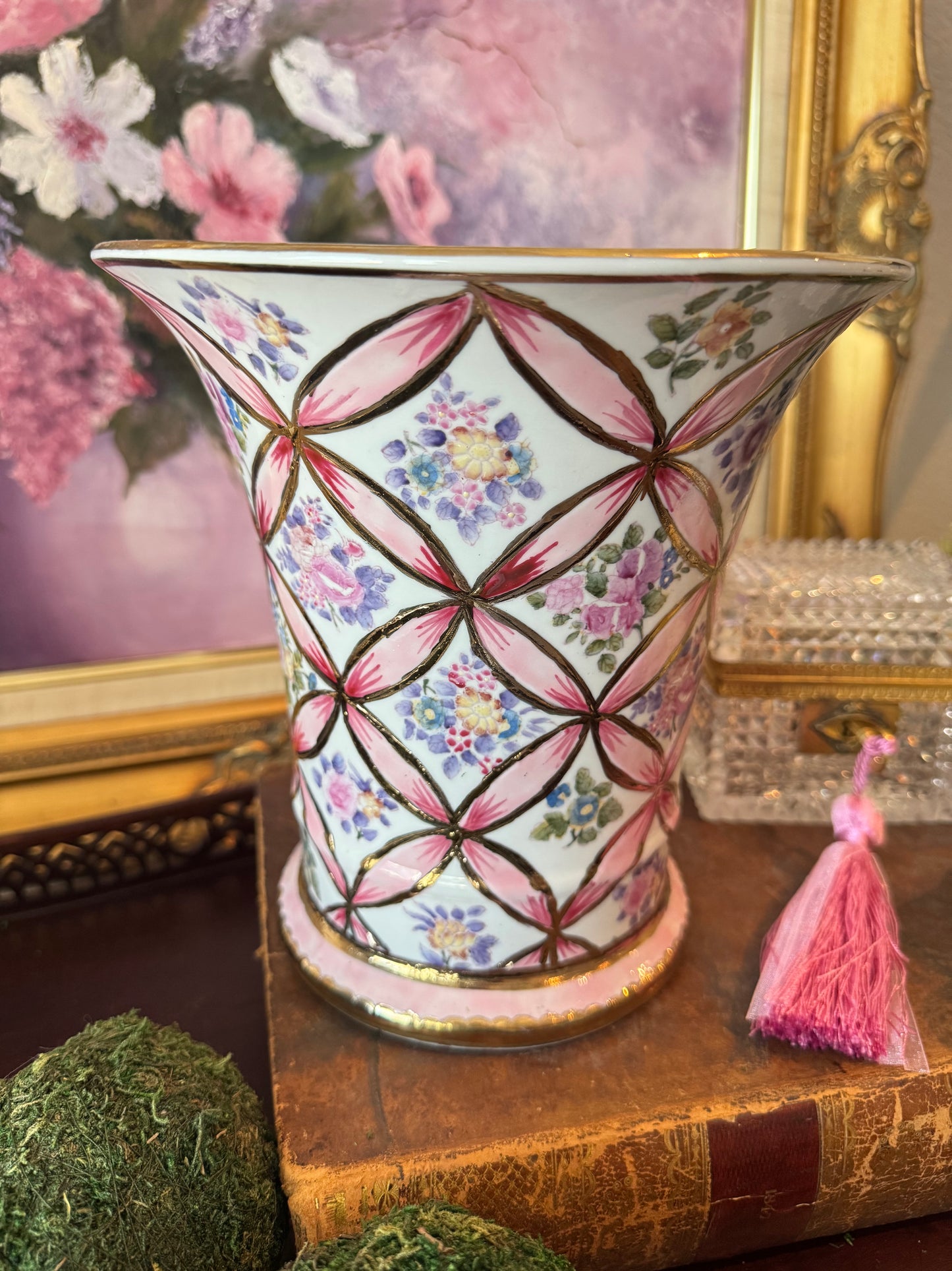 Pink Bow Floral Vase