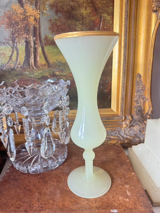Uranium Antique French Opaline Vase