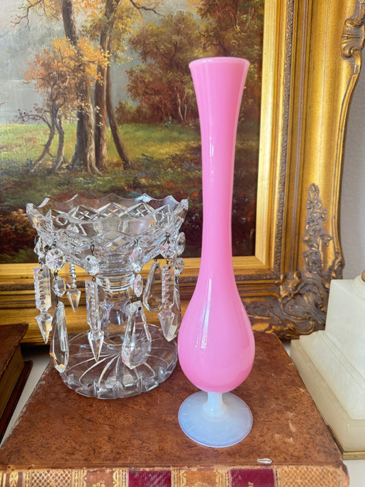 Pink French Opaline Vase
