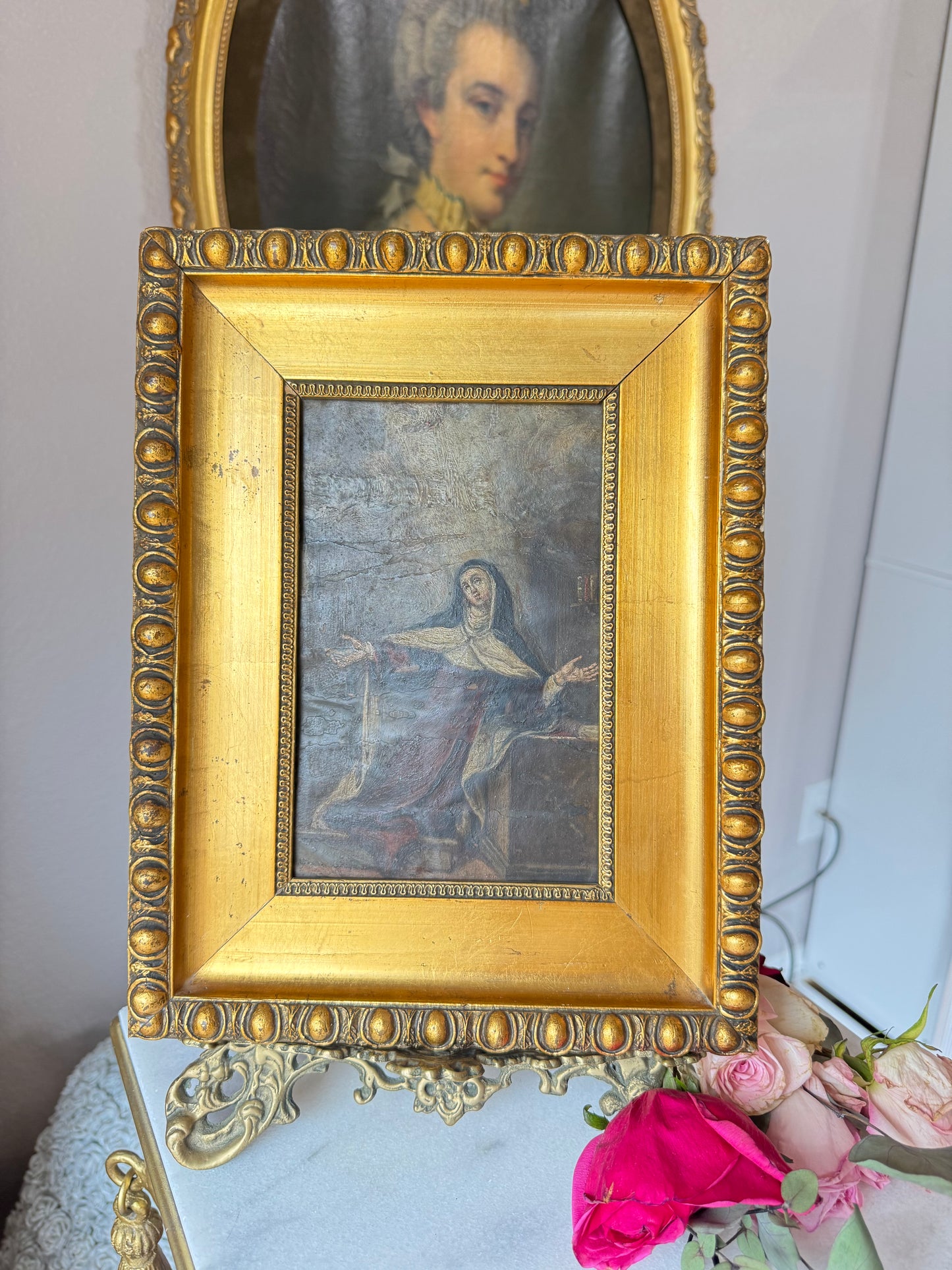 17C Oil on Copper Devotional Painting | Saint Teresa of Jesus