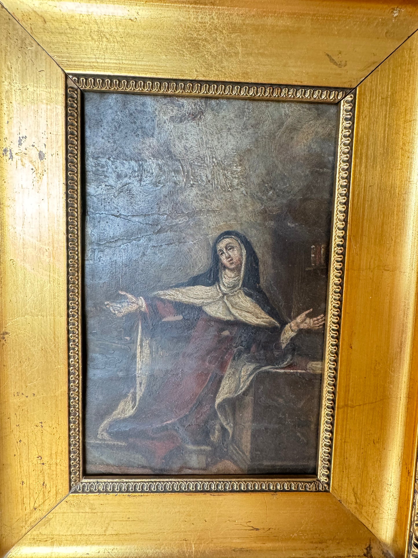 17C Oil on Copper Devotional Painting | Saint Teresa of Jesus