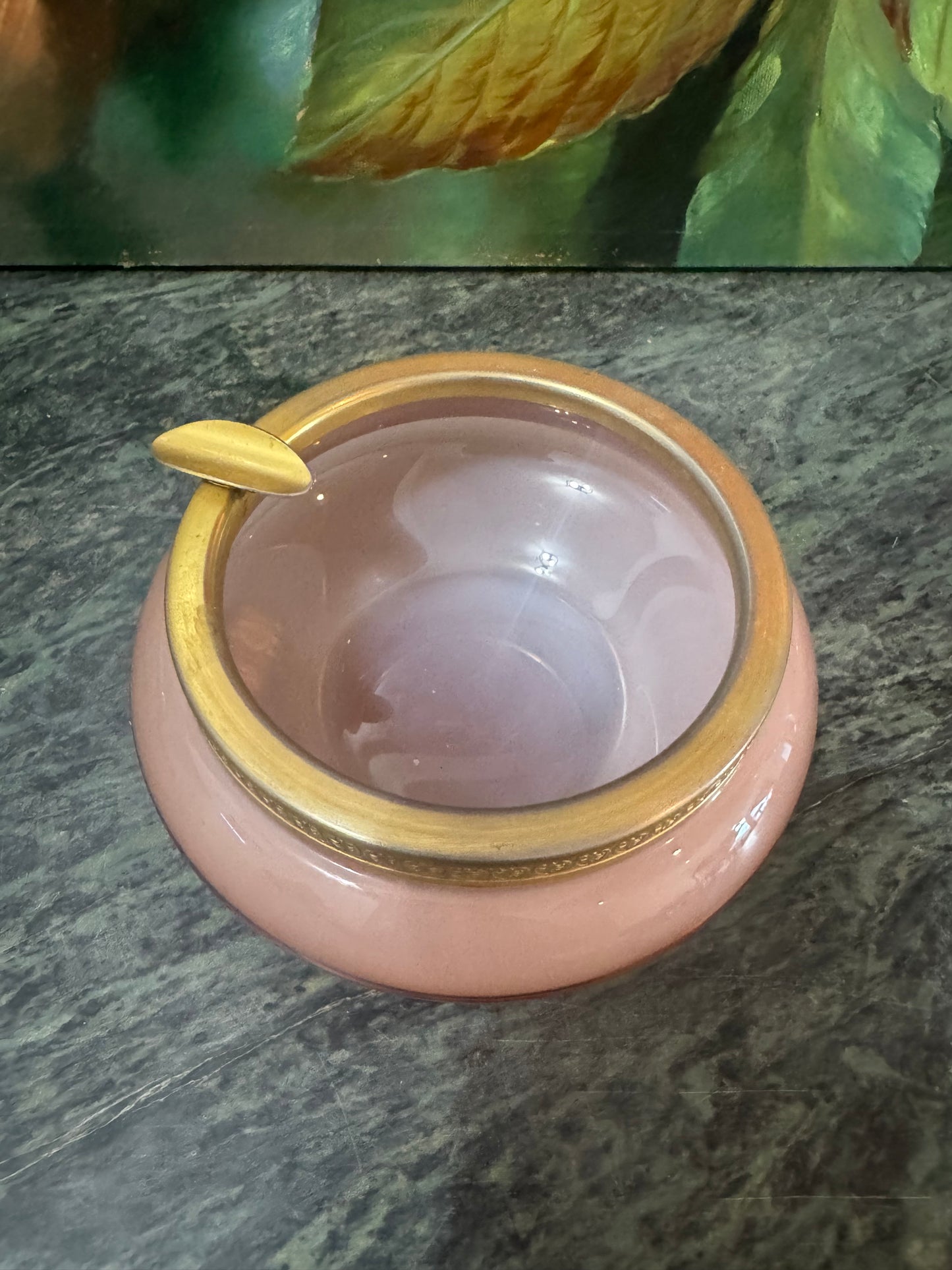 Vintage Pink Opaline Ashtray