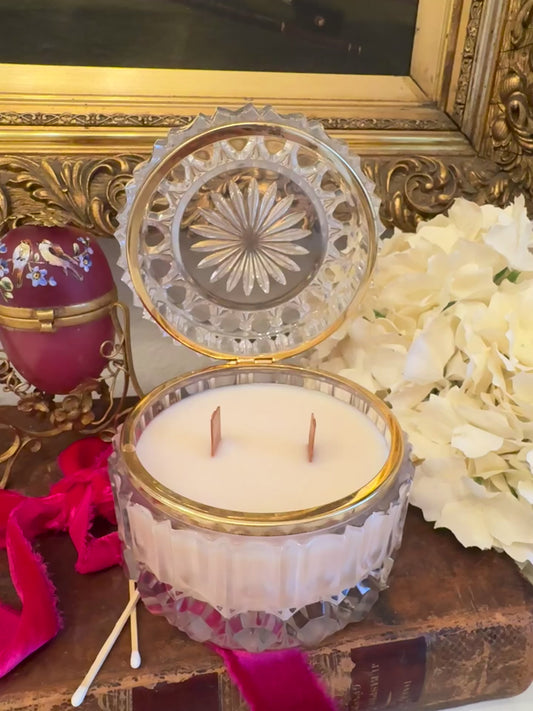 Beautiful Crystal Candled Casket